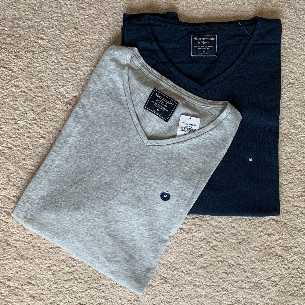ABERCROMBIE & FITCH 2-pack V-neck tee Long Sleeve